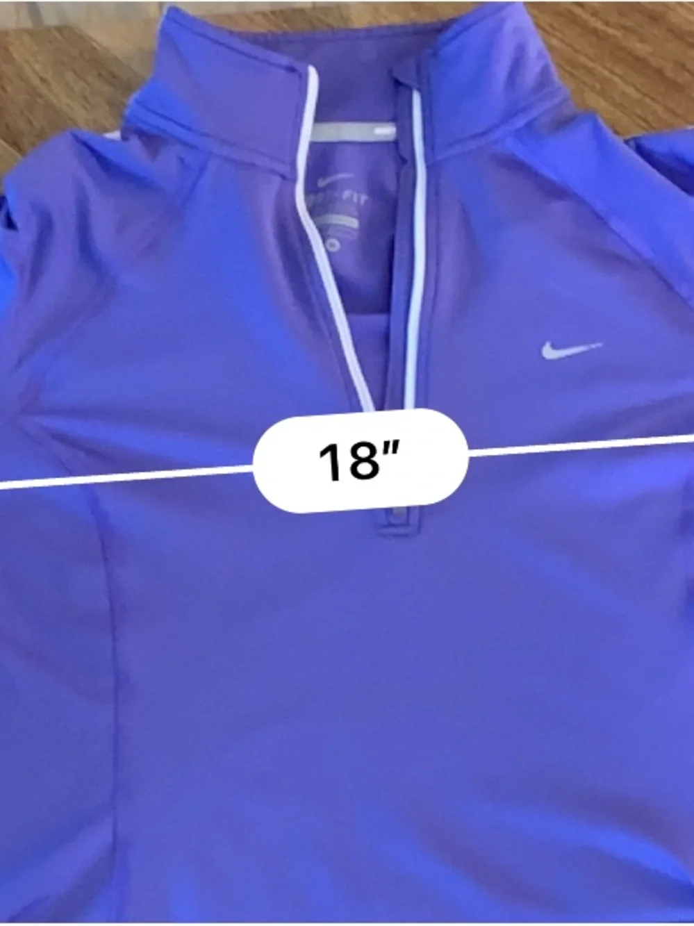 Nike Dri-FIT Running Half Zip Pullover Purple White Thumbholes Women’s M